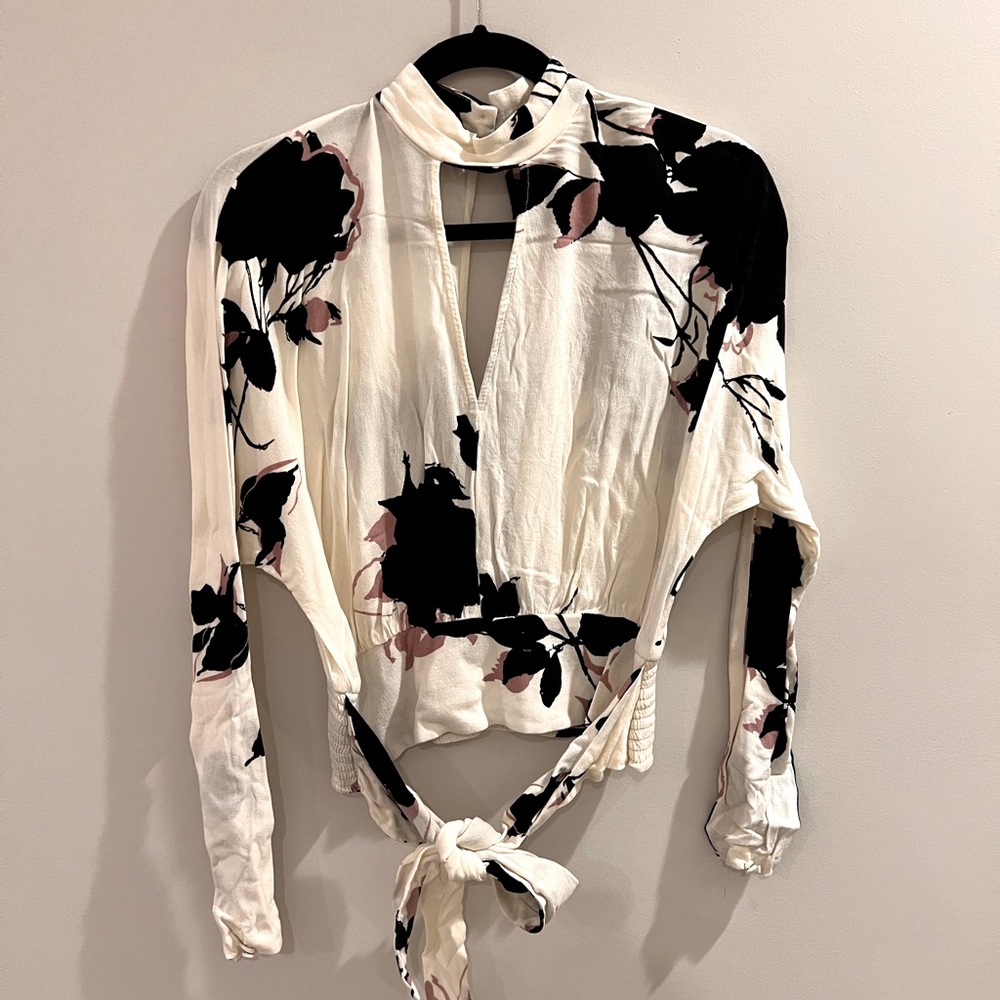 Free People open back, tie front top